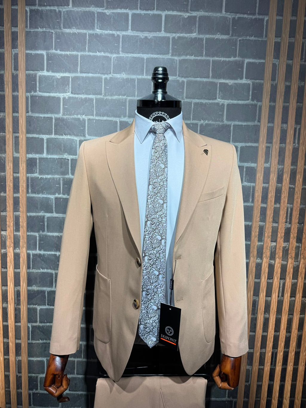 Dupont Erkek Torba Cep Takım Elbise Slim Fit 6 Drop
