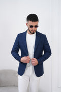 Dupont Keten Karışımlı Slim Fit Mono Yaka Çift Düğme Tek Blazer Ceket