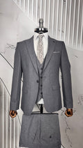 Dupont Slim Fit Sivri Yaka Yelekli Takım Elbise
