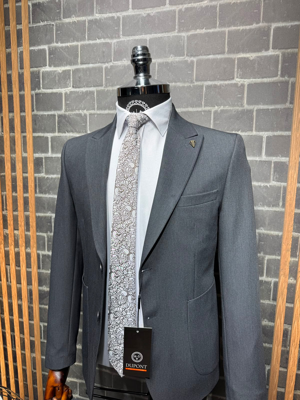 Dupont Erkek Torba Cep Takım Elbise Slim Fit 6 Drop