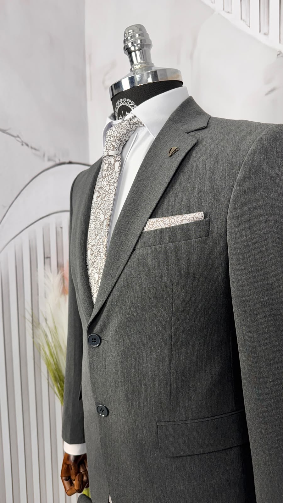 Dupont Slim Fit Mono Yaka Erkek 2'li Takım Elbise