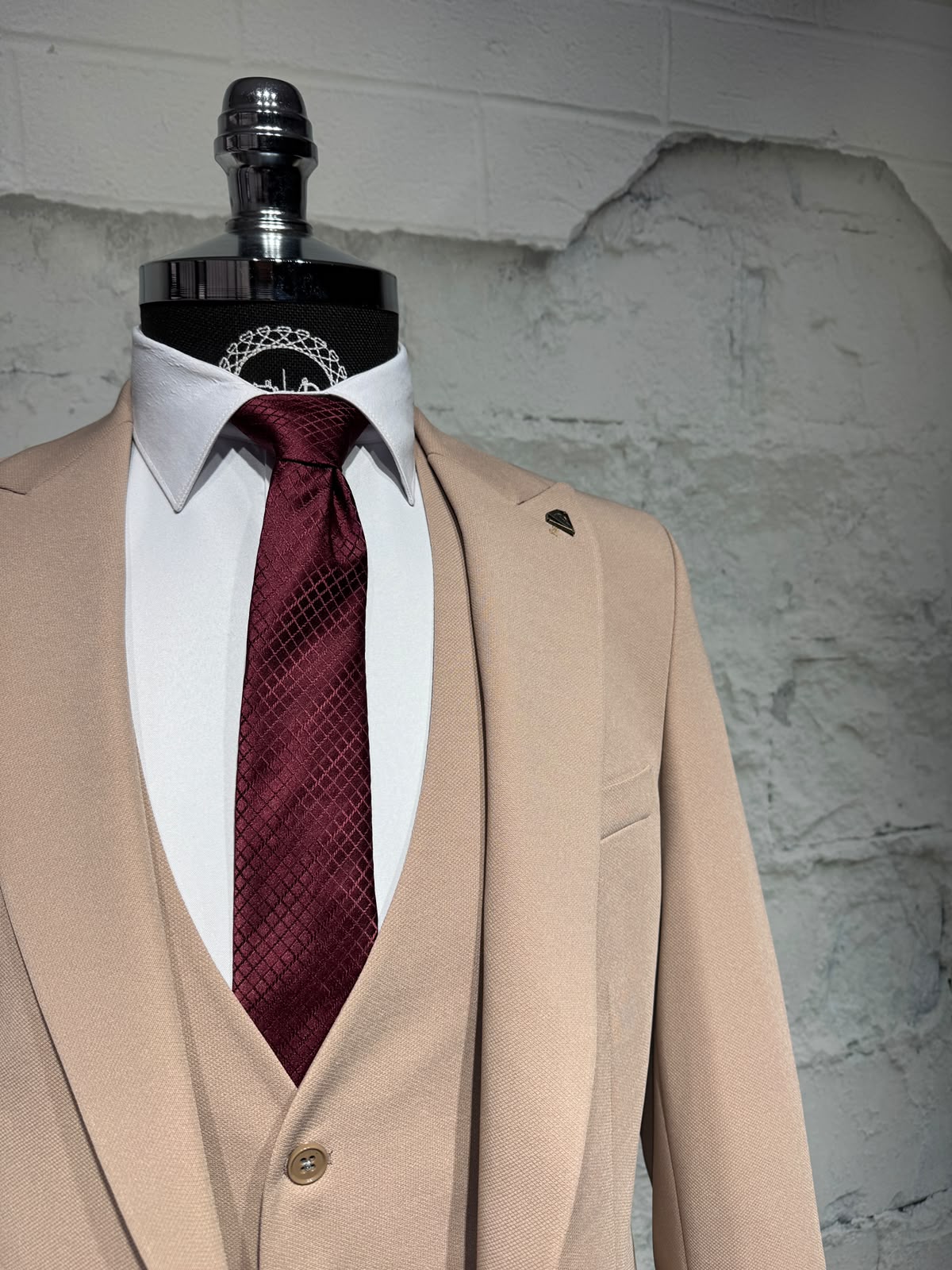 Dupont Slim Fit Tek Düğme Yelekli Erkek Takım Elbise - Zara Kumaş Likralı